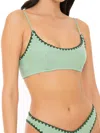 Mc2 Saint Barth Crochet Green Bralette In Green