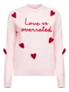Mc2 Saint Barth Pink Wool Blend New Queen Embroidered Sweater In Pink