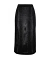 Mc2 Saint Barth Darline - Crochet Midi Skirt In Black