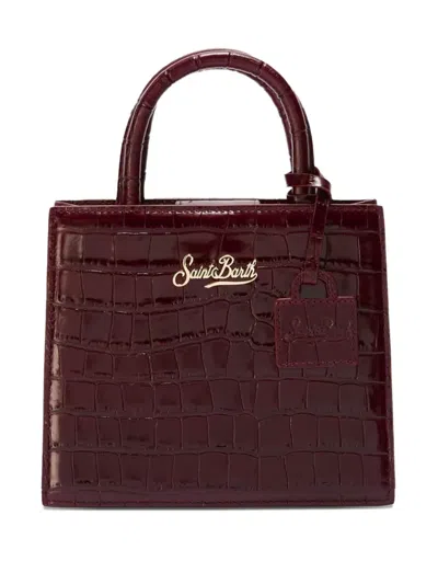 Mc2 Saint Barth Crocodile-embossed Tote Bag In Red