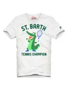 Mc2 Saint Barth Crocodile-print T-shirt In White
