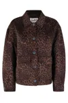 Mc2 Saint Barth Bonnibell Buttoned Leopard-print Jacket In Brown