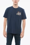 Mc2 Saint Barth Crypto Puppets Organic Cotton Paperally Crew-neck T-shirt In Black
