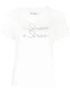 Mc2 Saint Barth Crystal-embellished Cotton T-shirt In Neutrals