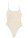 Mc2 Saint Barth Crystal-embellished Swimsuit In Neutral