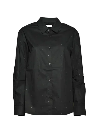 Mc2 Saint Barth Crystal-embellished Shirt In Black