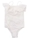 Mc2 Saint Barth Cut-out Swimsuit In White