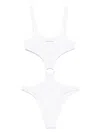 Mc2 Saint Barth Cut-out Swimsuit In White