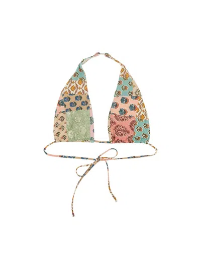 Mc2 Saint Barth Dahlia Bikini Top - Women's Mini Swimwear In Multicolour