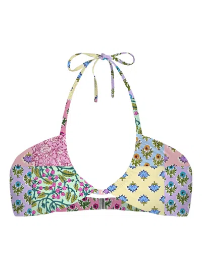 MC2 SAINT BARTH DAHLIA PATTERN BIKINI TOP