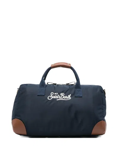 Mc2 Saint Barth Daily Logo-embroidered Holdall In Blue