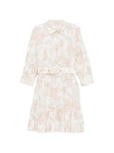 Mc2 Saint Barth Daisi Mini Dress In Neutral