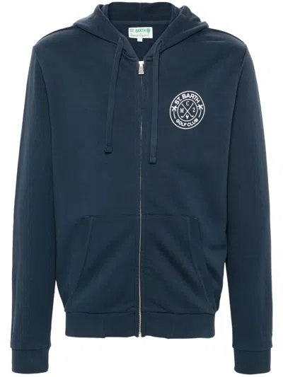 Mc2 Saint Barth Danny Zip-up Hoodie In Blue
