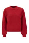 Mc2 Saint Barth Danya Sweater With Heart Pattern In Red