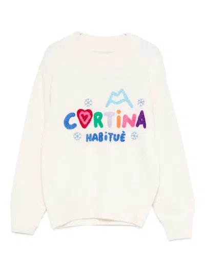 Mc2 Saint Barth Danya Embroidered Sweater In White