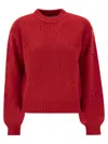 Mc2 Saint Barth Danya Sweater With Heart Pattern In Red