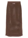 Mc2 Saint Barth Darline Midi Skirt In Brown