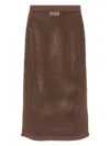 Mc2 Saint Barth Darline Midi Skirt In 褐色