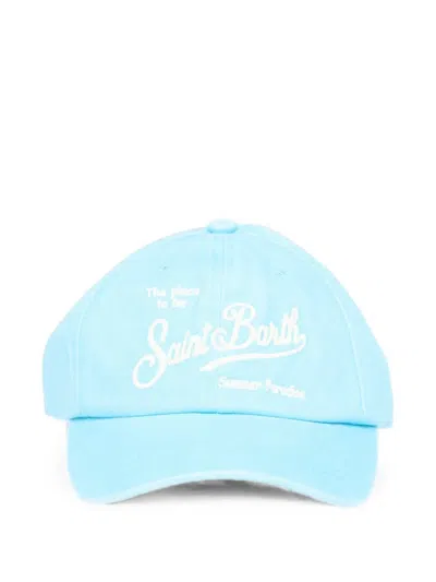 Mc2 Saint Barth Davis Embroidered Baseball Cap In Blue