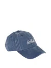 Mc2 Saint Barth Davis Embroidered Denim Baseball Cap In Blue