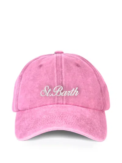 Mc2 Saint Barth Davis Embroidery Hat In Pink