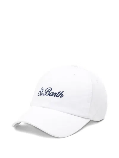 Mc2 Saint Barth Davis N Embroidered Baseball Cap In White