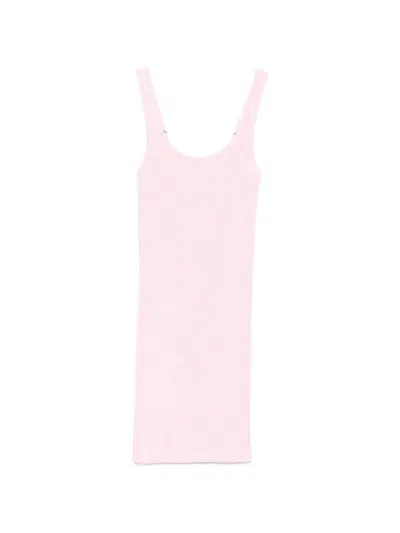 Mc2 Saint Barth Deana Crinkle-effect Mini Dress In Pink