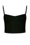Mc2 Saint Barth Deborah Top In Rib Black