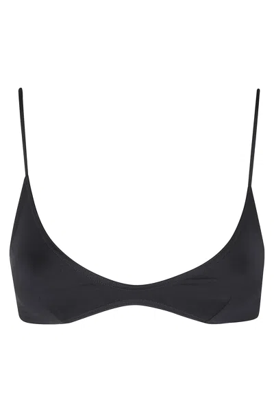 Mc2 Saint Barth Deep Scoop Bikini Top With Back In Black