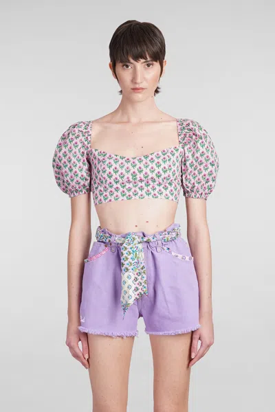 Mc2 Saint Barth Delia Topwear In Rose-pink Cotton