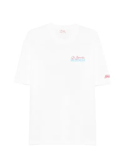 Mc2 Saint Barth Delmar Graphic-print Cotton T-shirt In White