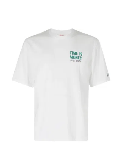 Mc2 Saint Barth Delmar Graphic-print Cotton T-shirt In Neutral