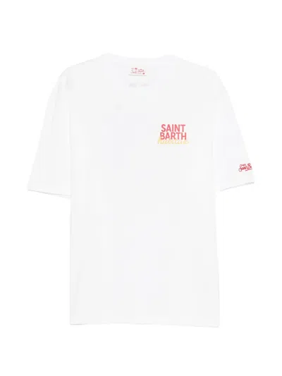 Mc2 Saint Barth Delmar Printed T-shirt In White