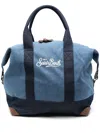 Mc2 Saint Barth Denim Duffel Bag In Blue