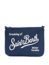 Mc2 Saint Barth Denim Embroidered Crossbody Bag In Blue
