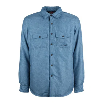 Mc2 Saint Barth Denim Overshirt In Multi