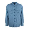 Mc2 Saint Barth Denim Overshirt In Blue
