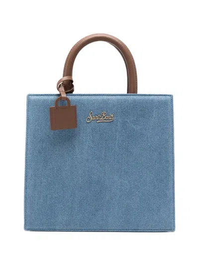 Mc2 Saint Barth Denim Tote Bag In Blue