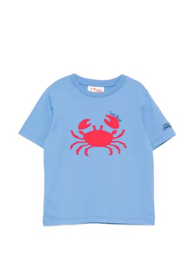 Mc2 Saint Barth Kids' Denver Crab-patch T-shirt In Blue