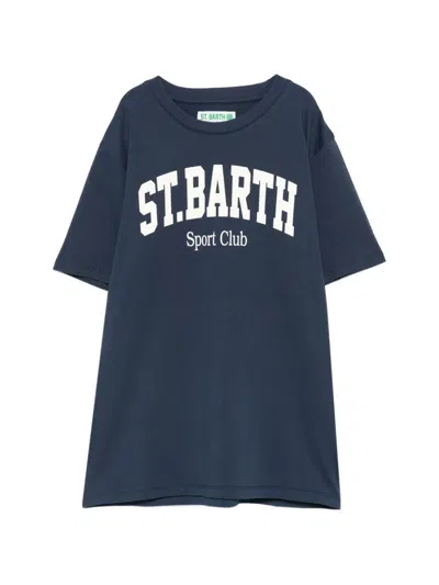 Mc2 Saint Barth Kids' Denver Sport Club T-shirt In Blue