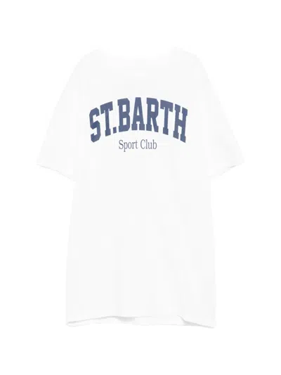 Mc2 Saint Barth Kids' Denver Sport Club T-shirt In White
