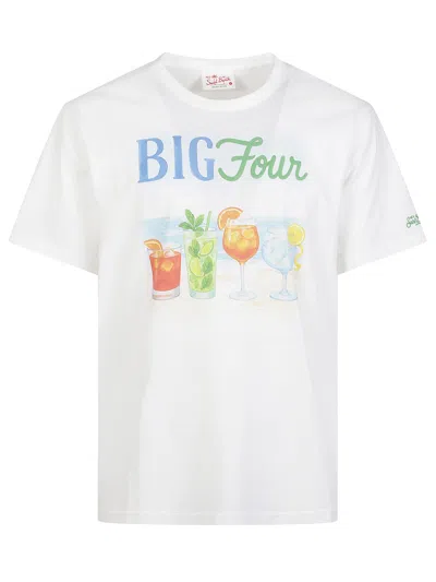 Mc2 Saint Barth Cocktail-print T-shirt In White