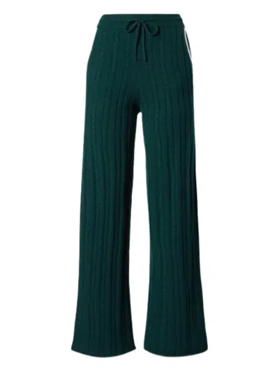 Mc2 Saint Barth Dinard Cable-knit Trousers In Green