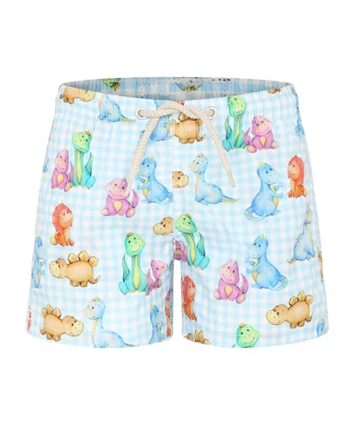 Mc2 Saint Barth Dinosaur Swim Shorts In Multicolor
