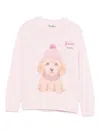 Mc2 Saint Barth Dog-motif Sweater In Pink