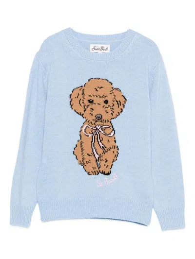 Mc2 Saint Barth Kids' Dog-motif Sweatere In Blue