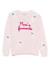 Mc2 Saint Barth Dog-pattern Sweater In Pink