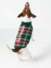 Mc2 Saint Barth Dog Sweater With Tartan Print In Green