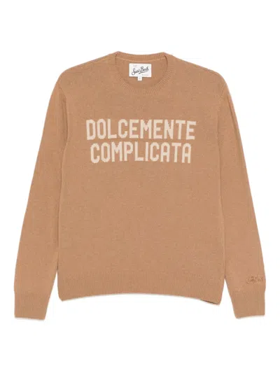 Mc2 Saint Barth Dolcemente Complicata Round-neck Sweater In Brown
