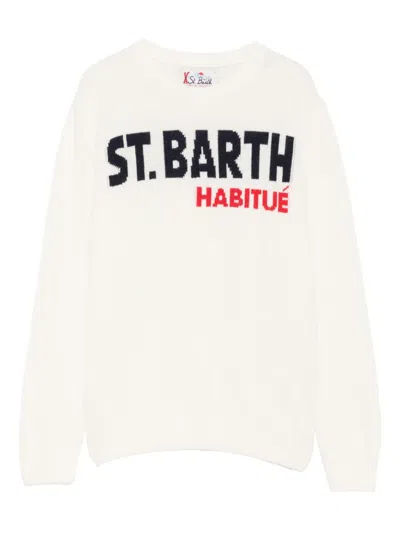 Mc2 Saint Barth Kids' Douglas Crew Neck Top In Neutral